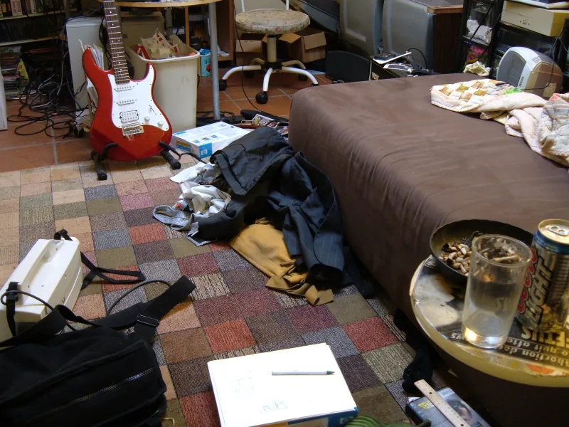 A very messy apartment.