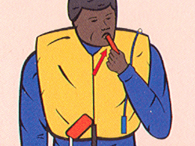 A sexualized image from an airplane user manual.