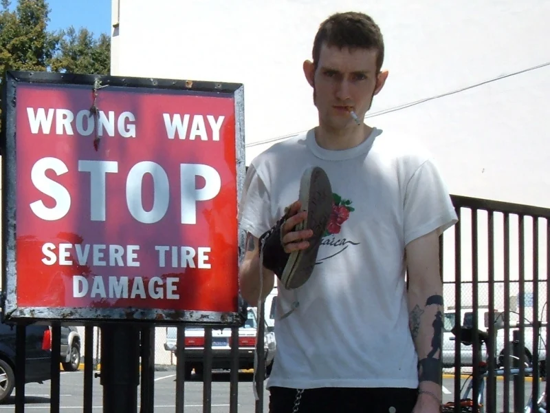 Josh's shoes are shredded.