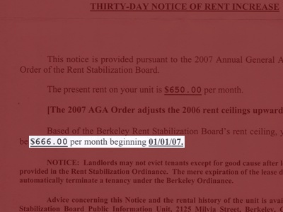 The rent of the beast: $666