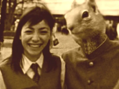 A picture of Keiko and Shogo-Squirrel.