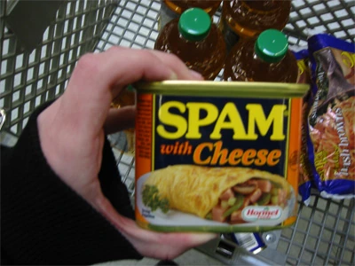 A can of SPAM with Cheese.